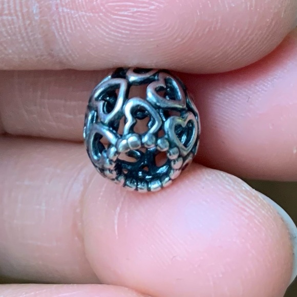 Retired Pandora Open Your Heart Openwork Charm Sterling Silver EUC - Picture 9 of 13